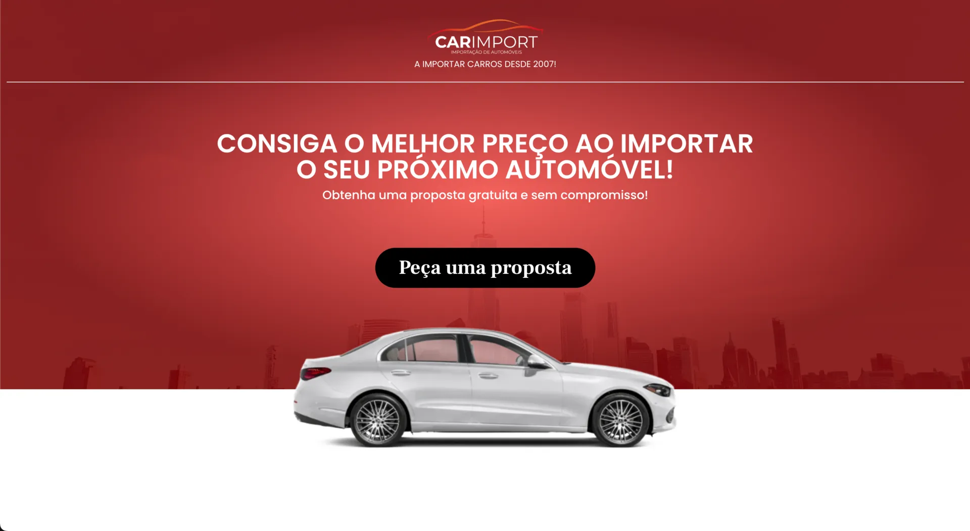 CarImport Landing Page